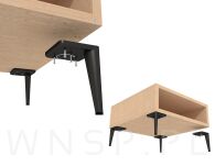 Noga meblowa szpilka 13 CM czarny mat - 9