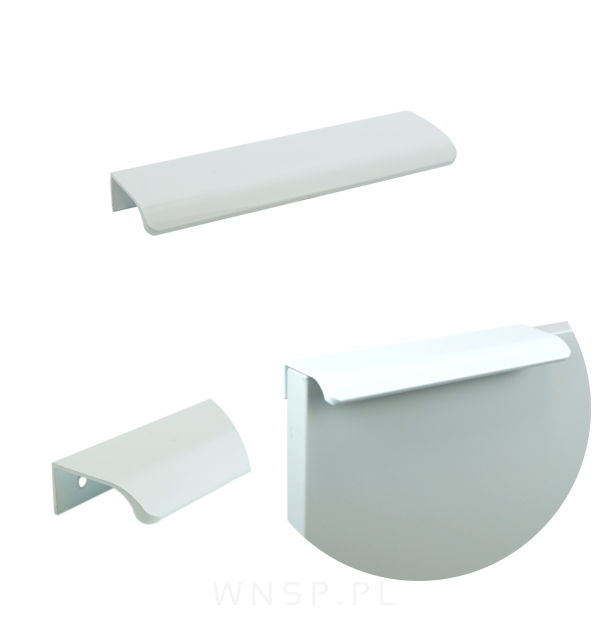Uchwyt krawędziowy Lyon biały, rozstaw 128 mm
