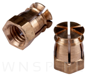 Mufa mosiężna M6 X 12 z kulką rozporową i kołnierzem - 5
