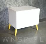 Noga meblowa bukowa skośna, 45 cm żółta z blachą montażową - 8