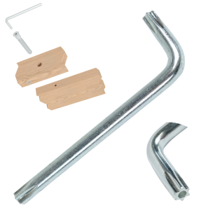 Klucz typ L, torx T25 stalowy z zabezpieczeniem, hartowany, opakowanie 100 szt.