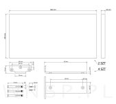 Zestaw 2 półek ściennych białych 400 x 200 x 18 mm, ze wspornikami montażowymi - 2