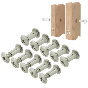 10 x Złącze meblowe śrubowe Ø 8 mm M6 (20 - 25 MM) do szafek, płyt meblowych