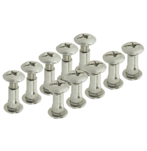 10 x Złącze meblowe Ø8 mm M6 x 18-22 mm, nikiel