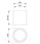Ślizgacz ochronny PVC okrągły na nogę Ø 14 mm czarny - 3