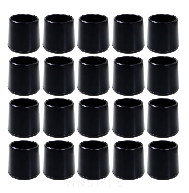 Ślizgacz ochronny PVC okrągły na nogę Ø 14 mm czarny