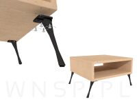 Noga skośna Klepsydra 17,5 cm, czarna - 5