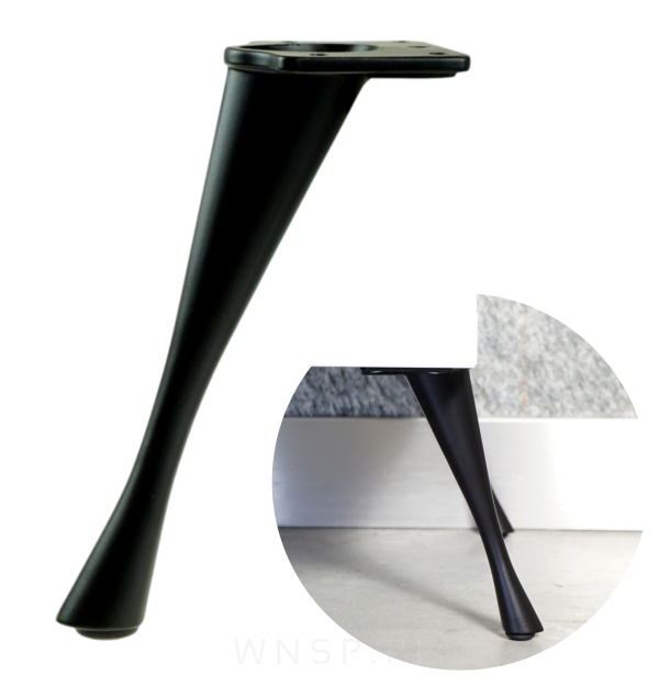 Noga skośna Klepsydra 17,5 cm, czarna