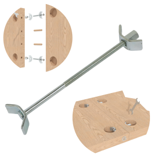Złącze śrubowe meblowe 150 mm, połączenie blatu, łącznik do blatów roboczych