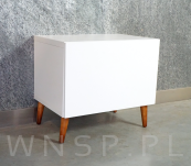 Noga bukowa skośna UNIQ 15 cm z blachą montażową, orzech - 6