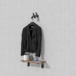 Wieszak 136 mm z 5 uchwytami, haczykami, kolor czarny przykręcany - 4