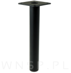 Noga stalowa 18 cm, z blachą montażową, czarna matowa - 6
