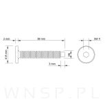 M6 X 35 mm metryczny z wprowadzeniem, SW-4 - 2