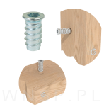 M6 X 20 mm - Mufa wkręcana do drewna - 4