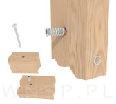 M6 X 20 mm - Mufa wkręcana do drewna - 7