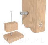 M6 X 20 mm - Mufa wkręcana do drewna - 6