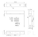 Wsporniki do półki ściennej 150 x 130 x 25 mm [L + P] - 4