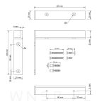 Wsporniki do półki ściennej 150 x 130 x 25 mm [L + P] - 2