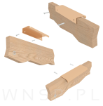 Uchwyt krawędziowy Lyon ciemny złoty, rozstaw 128 mm - 7