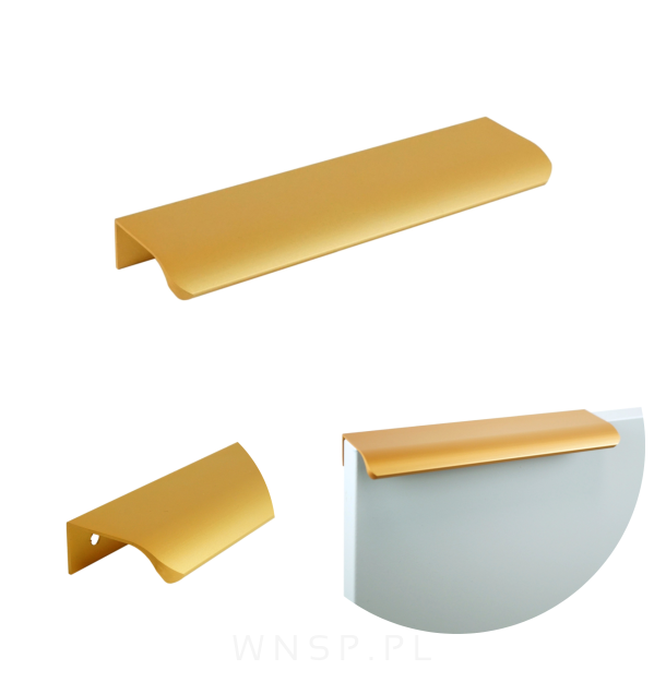 Uchwyt krawędziowy Lyon ciemny złoty, rozstaw 128 mm