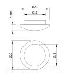 Zaślepki drewniane 20 sztuk do otworu Ø 15 mm buk, surowe - 2