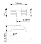 Podkładka pod otwór fi 35 mm, tworzywo, 10 sztuk - 2