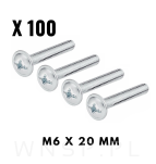 Wkręt M6 X 20 mm, podkładkowy - 3