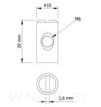Nakrętka wałeczkowa M6 X 20 mm symetryczna - 3