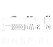 10 x Złącze meblowe mimośrodowe zaczep EURO 24 - 5