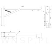 Wsporniki składane do półki 2 sztuki 29 x 13,3 cm - 2