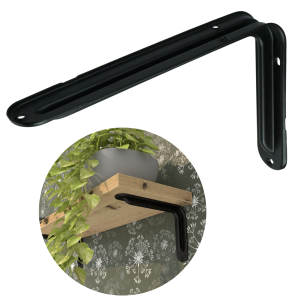 Wspornik do półki ściennej 200 x 140 mm, czarny