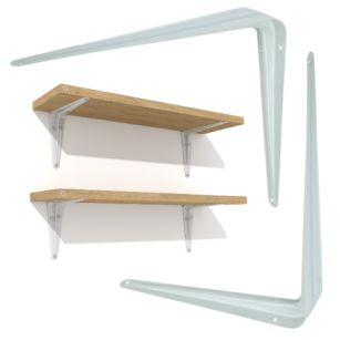 20x Wsporników do półki ściennej 300 x 250 mm, w kolorze białym