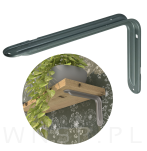 Wspornik do półki ściennej 260 x 170 mm, srebrny - 2