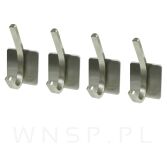 Haczyk podwójny, uchwyt, wieszak stal nierdzewna, samoprzylepny - 3