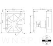 Noga meblowa regulowana 65-85 mm, nacisk 500 kg - 2