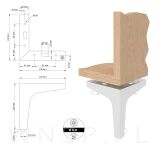 Noga meblowa trójkąt biały 13,5 cm - 2