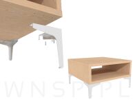 Noga meblowa trójkąt biały 13,5 cm - 4