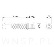 10 x Złącze meblowe 28 MM mimośrodowe zaczep M6 - 5
