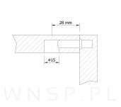 10 x Złącze meblowe 28 MM mimośrodowe zaczep M6 - 3