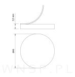 Filc meblowy FI 45 mm czarny, opakowanie 500 szt. - 2