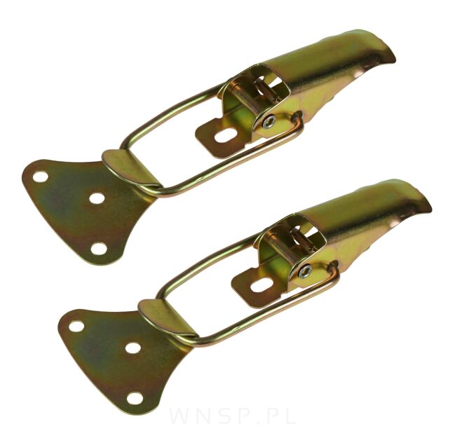 Klamra do blatów stołu 57 X 169 mm, 2 częściowa ocynk żółty