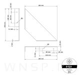 Nowoczesne wsporniki na krawędź półki ściennej 2 sztuki, FLEX 18 x 18 cm - 2