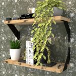 Nowoczesne wsporniki na krawędź półki ściennej 2 sztuki, FLEX 18 x 18 cm - 3