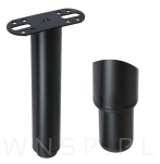 Noga stalowa regulowana 18 - 32 cm z blachą montażową, czarna - 7