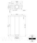 Noga stalowa regulowana 18 - 32 cm z blachą montażową, czarna - 2