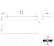 Uchwyt krawędziowy Nicea biały, rozstaw 128 mm - 2