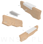 Uchwyt krawędziowy Nicea biały, rozstaw 128 mm - 4