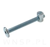 Złącze do łóżka z nakrętką wałeczkową i wkrętem M6X80 mm - 6