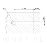 Złącze do łóżka z nakrętką wałeczkową i wkrętem M6X80 mm - 10