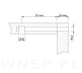 Złącze do łóżka z nakrętką wałeczkową i wkrętem M6X80 mm - 11
